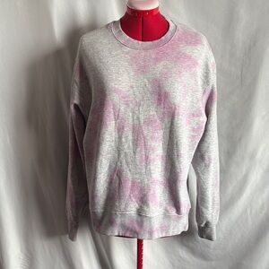 Womens Gray and Pink Tie Dye Sweatshirt MM278